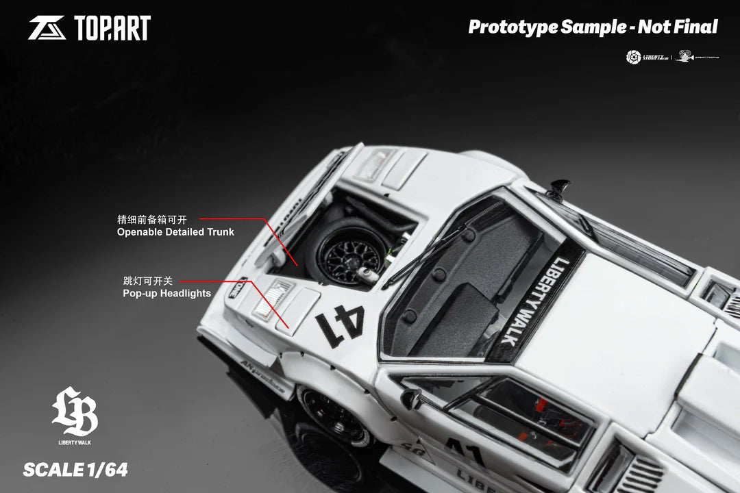 Top Art 1:64 LBWK Countach - White