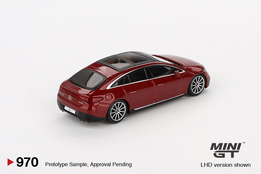 MiniGT 1:64 Mercedes-Benz EQS 580 4MATIC – Red Metallic #970