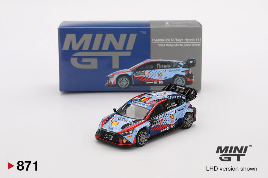 MiniGT 1:64 Hyundai i20 N Rally1 Hybrid #112024 Rallye Monte-Carlo Winner #871