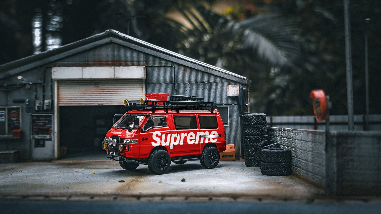 Autobots Models 1:64 Delica Star Wagon 4x4 Off Road Red Supreme Livery