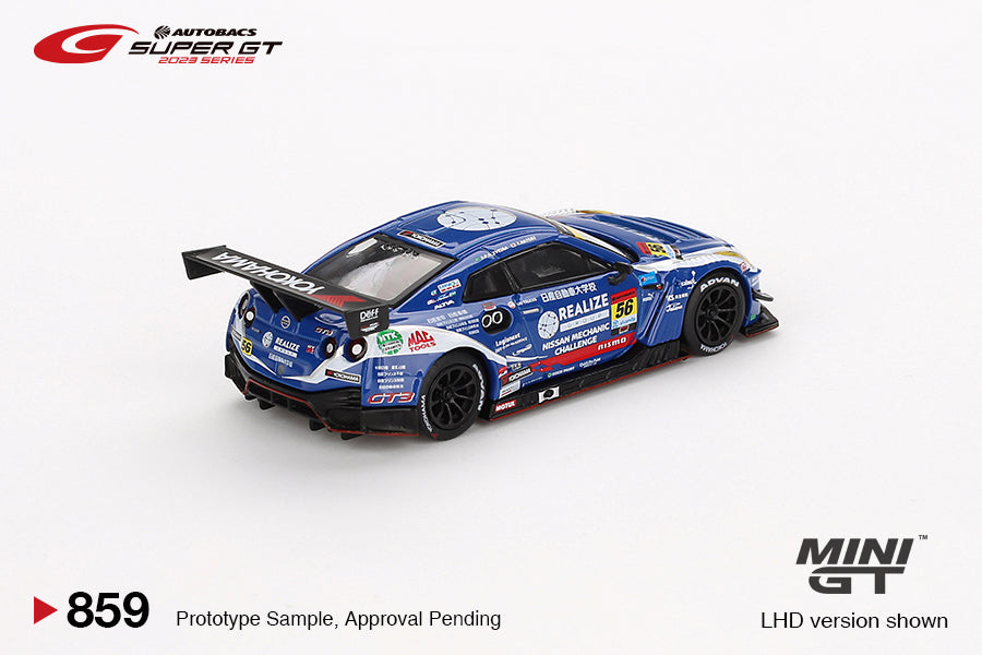 MiniGT 1:64 Japan Exclusive Nissan GT-R NISMO GT3 #56 ” Realize Nissan Mechanic Challenge GT-R” Kondo Racing 2023 SUPER GT Series #859