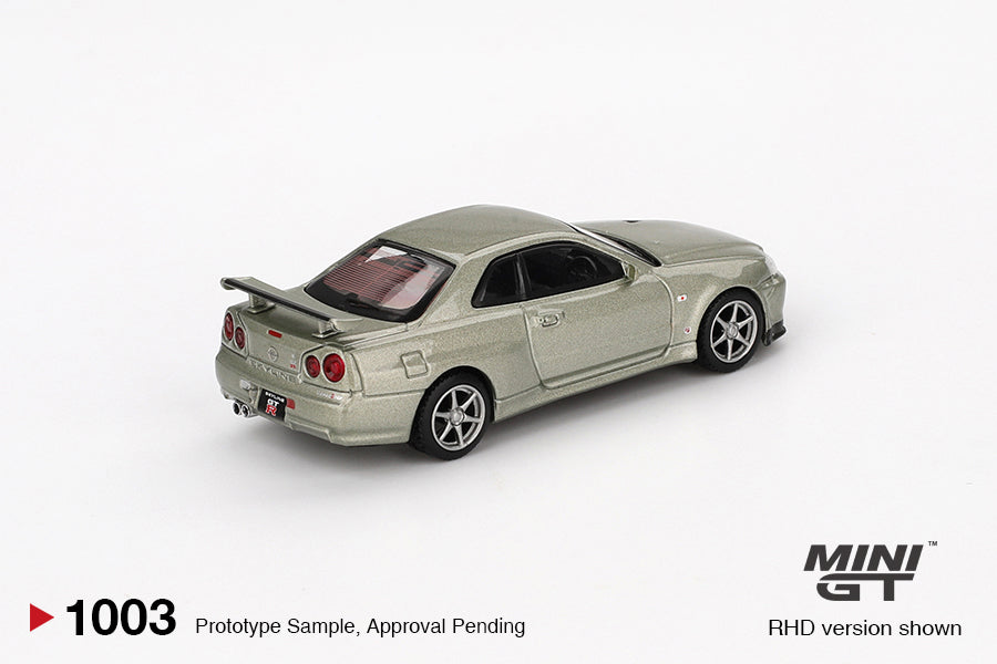 MiniGT 1:64 Nissan Skyline GT-R (R34) V-Spec II Nür – Millenium Jade #1003