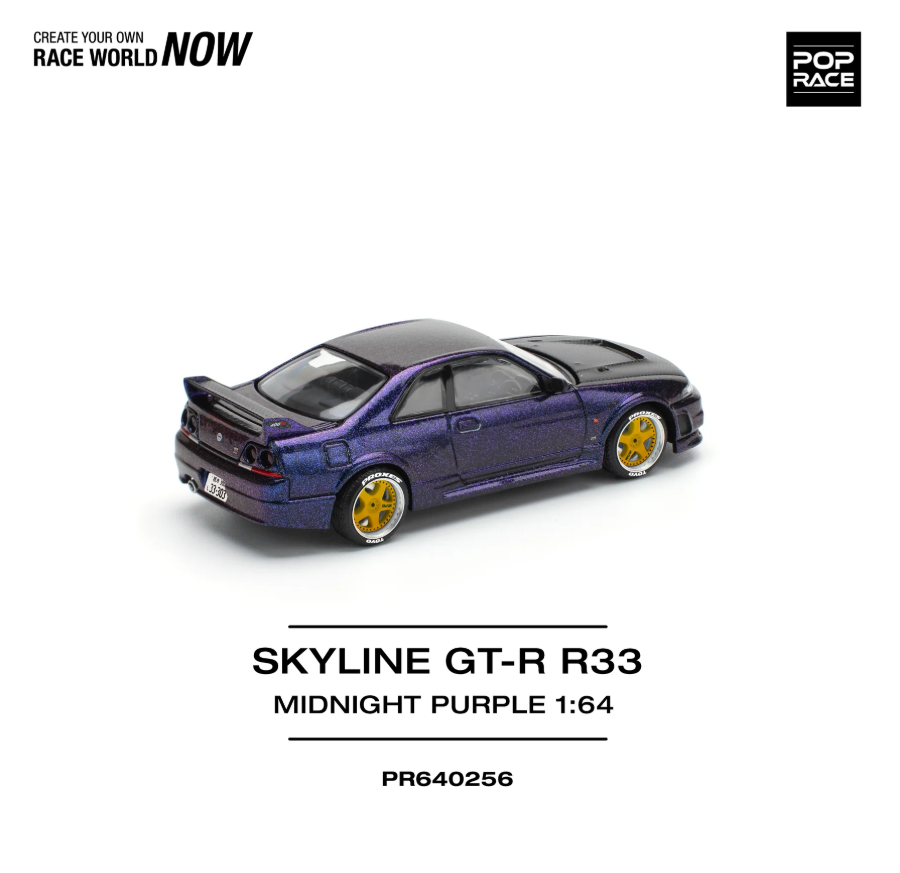 Pop Race 1:64 Nissan Skyline GT-R R33 Nismo - Midnight Purple