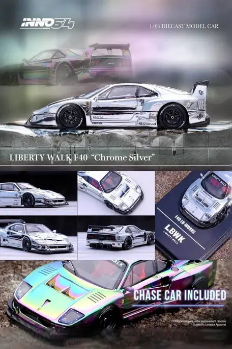 Inno64 1:64 LBWK F40 Chrome HEC Hobby Expo China Exclusive