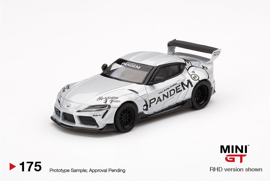 MiniGT 1:64 Pandem Toyota GR Supra V1.0 Silver - MiJo Exclusive #175