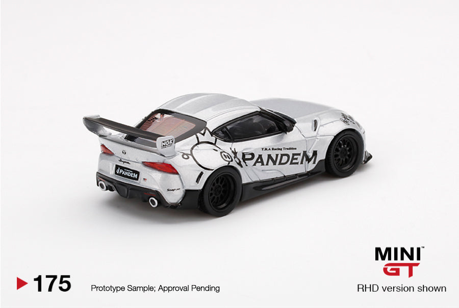 MiniGT 1:64 Pandem Toyota GR Supra V1.0 Silver - MiJo Exclusive #175