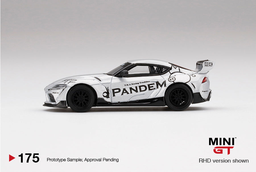 MiniGT 1:64 Pandem Toyota GR Supra V1.0 Silver - MiJo Exclusive #175