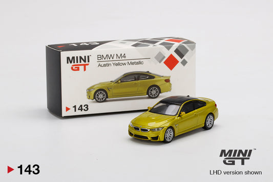 MiniGT 1:64 BMW M4 (F82) Austin Yellow Metallic MiJo Exclusive #143