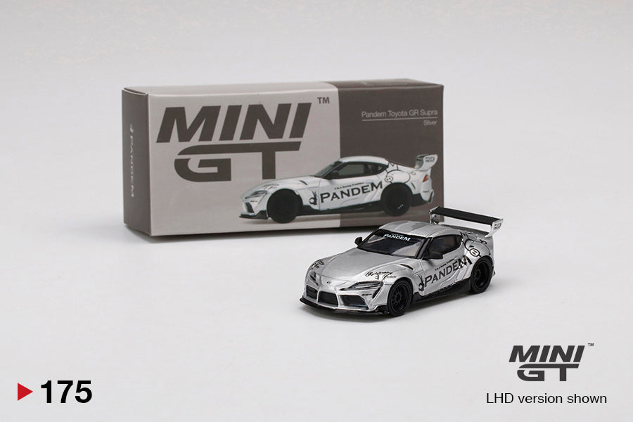 MiniGT 1:64 Pandem Toyota GR Supra V1.0 Silver - MiJo Exclusive #175