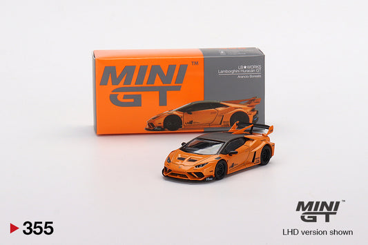 MiniGT 1:64 LB Works Lamborghini Huracán GT Arancio Borealis MiJo Exclusive #355