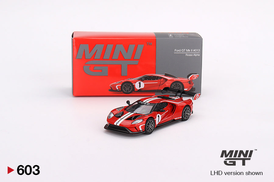 MINI GT MIJO EXCLUSIVES FORD GT MK II #013 ROSSO ALPHA RED #603