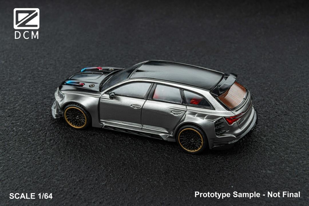 DCM 1:64 Modified Audi RS6 Avant Opening Hood - Silver Chrome