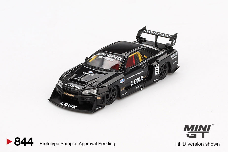 **LIMIT 2** MiniGT 1:64 Nissan LB-ER34 Super Silhouette SKYLINE – Black #844