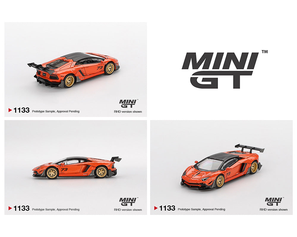 MiniGT 1:64 LB WORKS Lamborghini Aventador Limited Edition Orange MDX 2025 #1133
