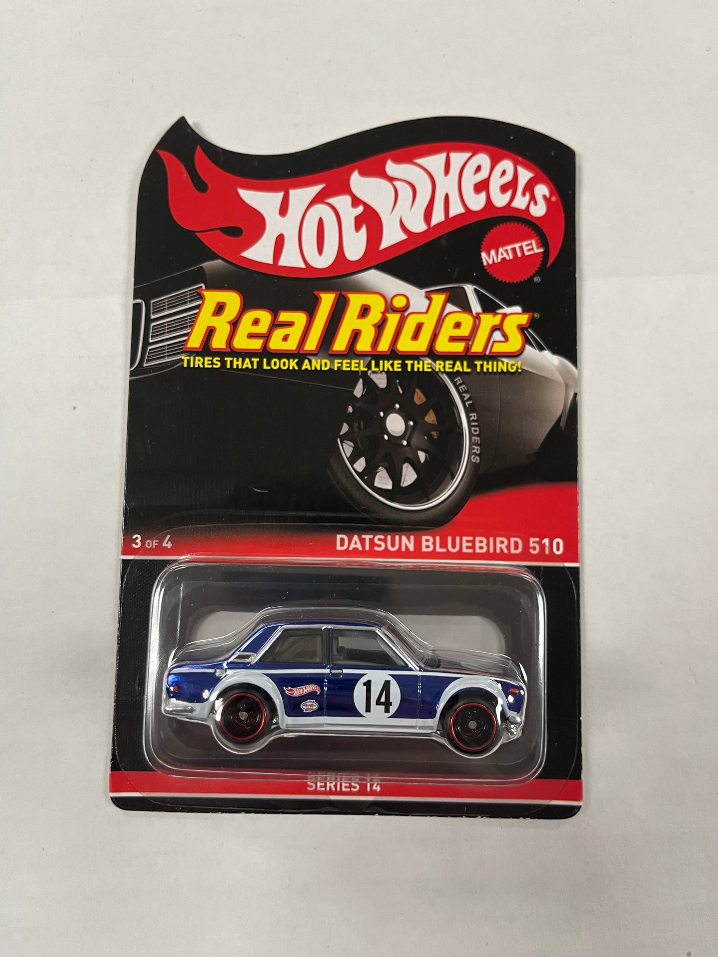 Hot Wheels 1:64 RLC 2016 Red Line Club Real Riders Datsun Bluebird 510