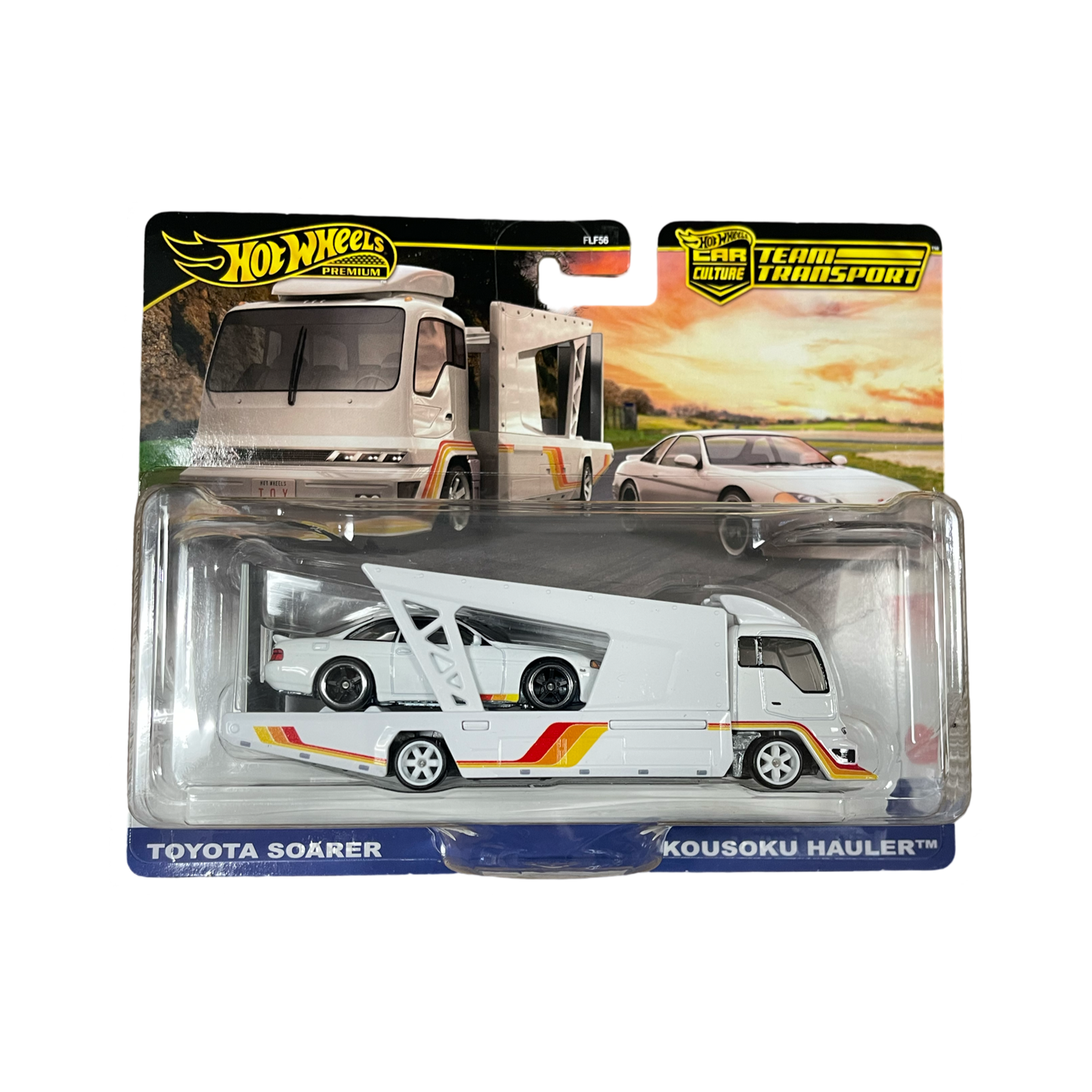 Hot Wheels 1:64 Car Culture Premium 2025 Team Transport #79 Toyota Soarer & Kousoku Hauler