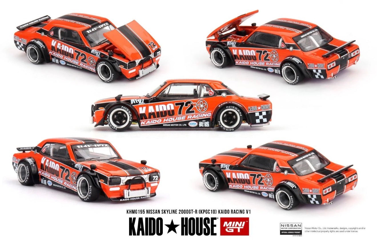 Kaido House 1:64 Nissan Skyline 2000GT-R (KPGC 10) Kaido Racing V1 - Regular & Chase PAIR