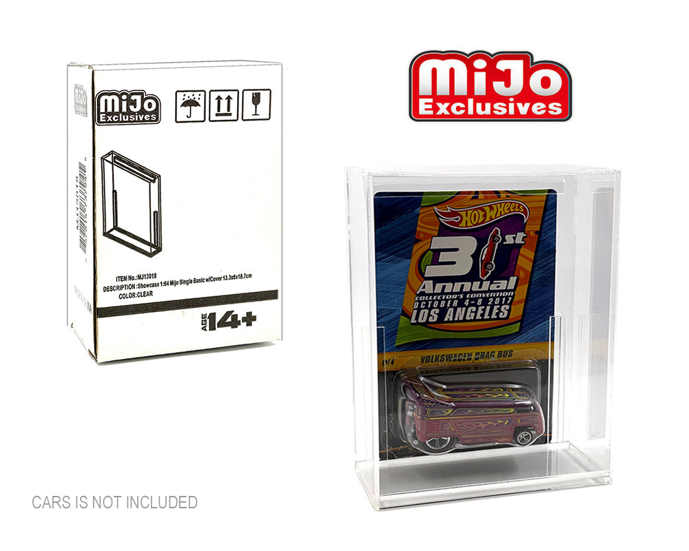 Showcase 1:64 Mainline & RLC Card Single Display Case – MiJo Exclusive