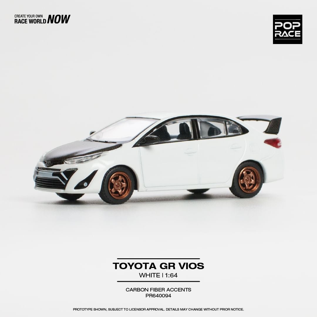 Pop Race 1:64 Toyota GR Vios - White