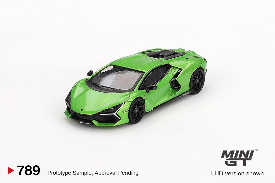 MiniGT 1:64 Lamborghini Revuelto – Verde Selvans #789