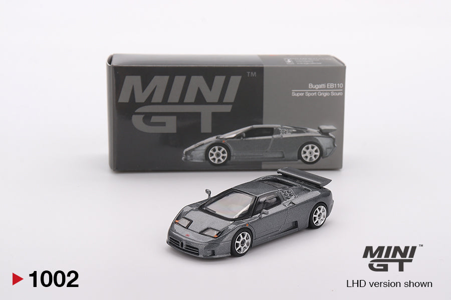 MiniGT 1:64 Bugatti EB110 Super Sport – Grigio Scuro #1002