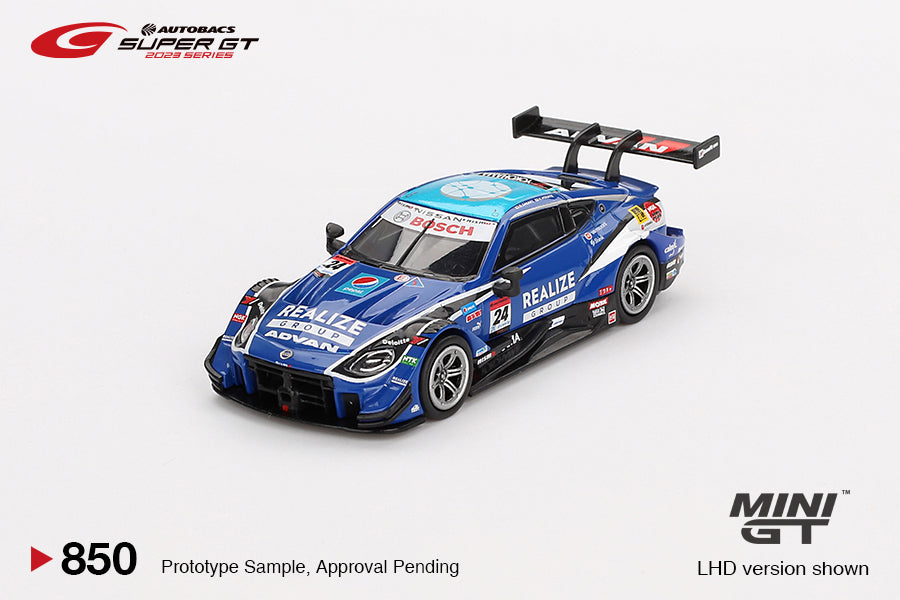 MiniGT 1:64 Japan Exclusive Nissan Z GT500 #24 “REALIZE CORPORTATION ADVAN Z” KONDO RACING 2023 SUPER GT Series #850