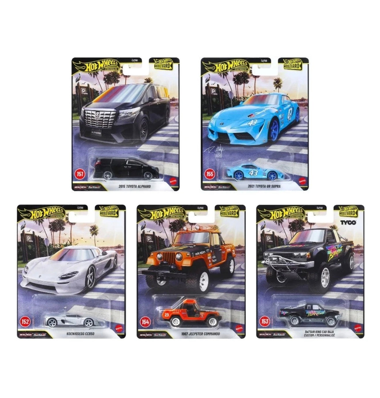Hot Wheels 1:64 2026 Premium Boulevard Series - 958H *Set Of 5