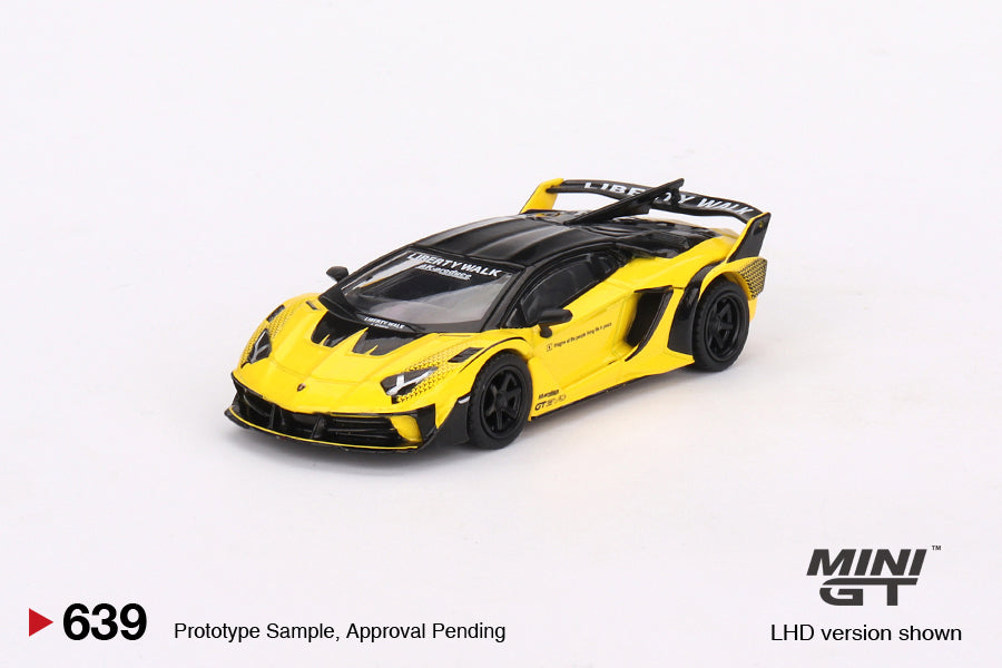 MiniGT 1:64 Lamborghini LB-Silhouette WORKS Aventador GT EVO – Yellow - MiJo Exclusive #639