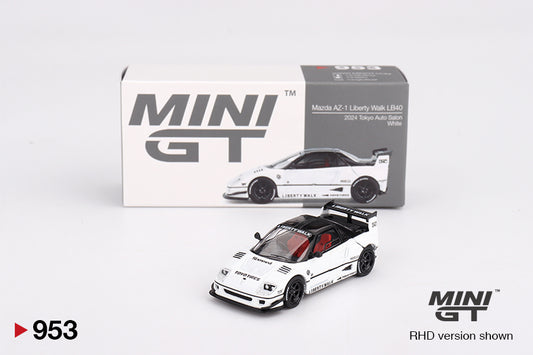 MiniGT 1:64 Mazda AZ-1 Liberty Walk LB40 – White – 2024 Tokyo Auto Salon #953