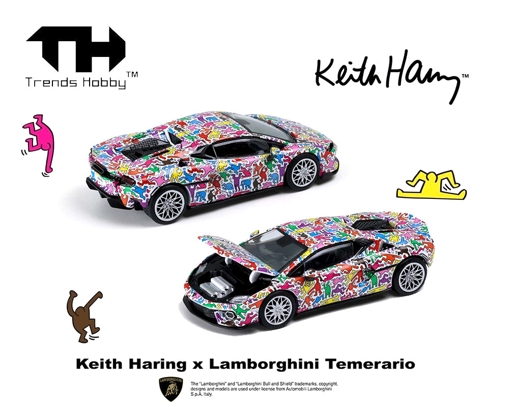 TH Lamborghini Temerario × Keith Haring Trends Hobby 1:64 Lamborghini Temerario - Keith Haring 2026 Taiwan