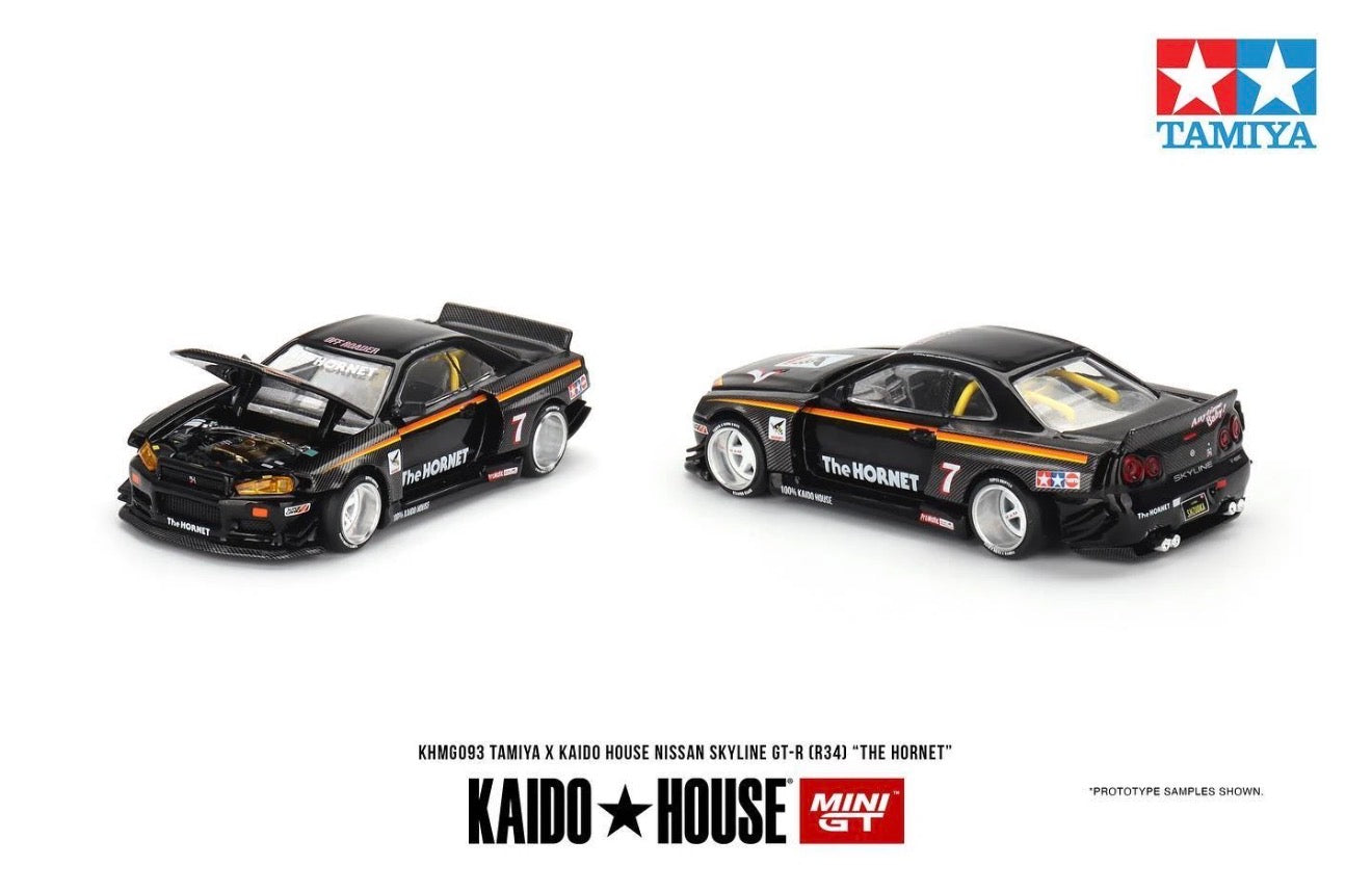 Kaido House 1:64 Nissan Skyline GT-R (R34) Tamiya "The Hornet" - Regular & Chase PAIR