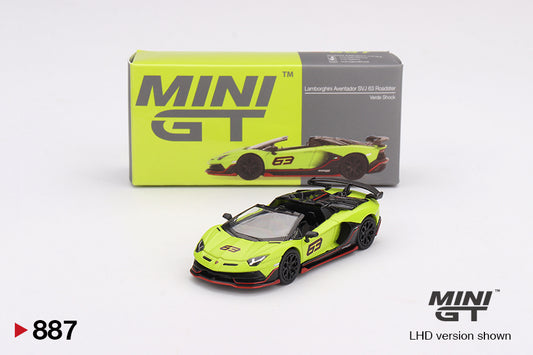 MiniGT 1:64 Lamborghini Aventador SVJ 63 Roadster – Verde Shock #887
