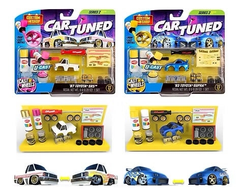 Car Tuned 1:64 Custom Shop Castworks Assortment Series 2 - 1987 Toyota SR5 & 1993 Toyota Supra *PAIR*