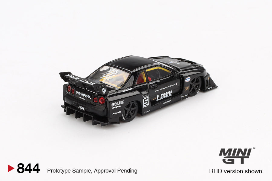 **LIMIT 2** MiniGT 1:64 Nissan LB-ER34 Super Silhouette SKYLINE – Black #844
