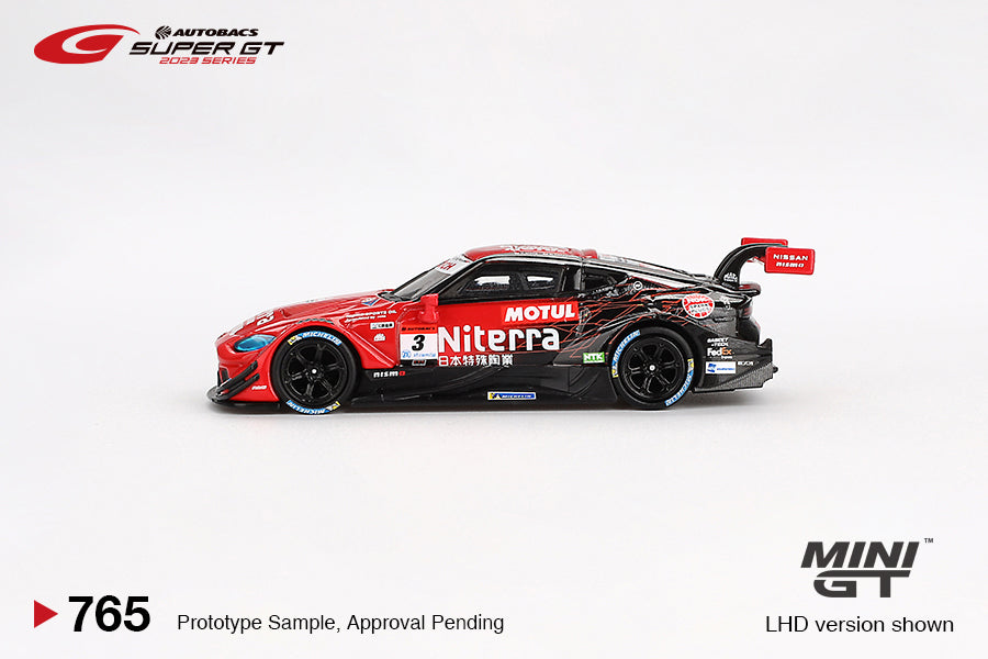 MiniGT 1:64 Japan Exclusive Nissan Z GT500 #3 “Niterra MOTUL Z” NDDP Racing 2023 Super GT Series Series #765