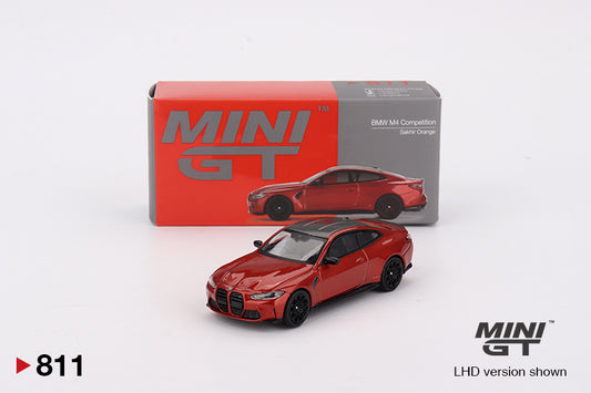 MiniGT 1:64 BMW M4 Competition (G82) Sakhir Orange LHD #811