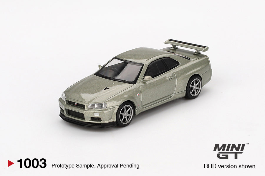 MiniGT 1:64 Nissan Skyline GT-R (R34) V-Spec II Nür – Millenium Jade #1003