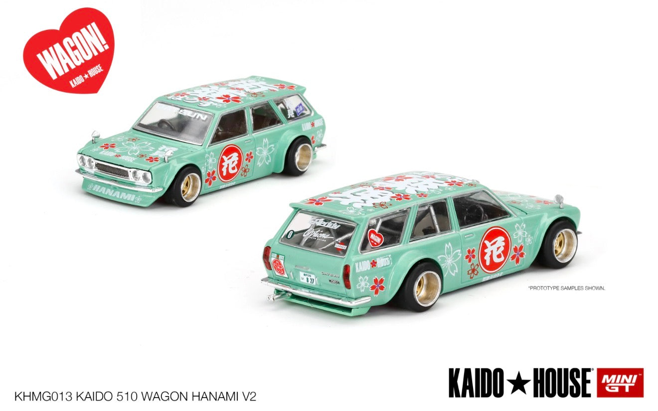 Kaido House 1:64 Datsun KAIDO 510 Wagon Hanami V2 - Regular & Chase PAIR