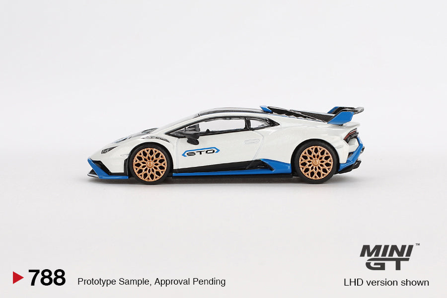 MiniGT 1:64 Lamborghini Huracán STO – Bianco Asopo #788