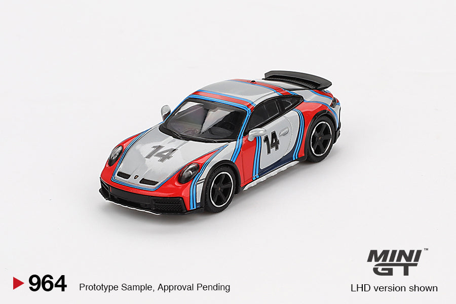 MiniGT 1:64 Porsche 911 Dakar “Rally 1974” – Ice Grey Metallic #964