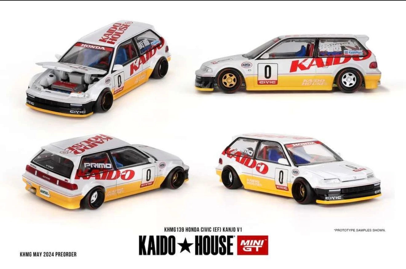 Kaido House 1:64 Honda Civic (EF) Kanjo V1 - Regular & Chase PAIR