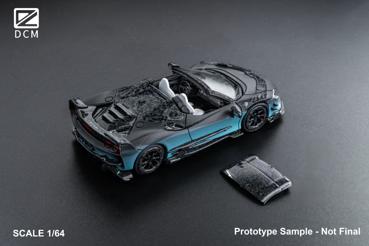 DCM 1:64 Ferrari Mansory SF90 F9XX Black Blue Gradient - Roadster