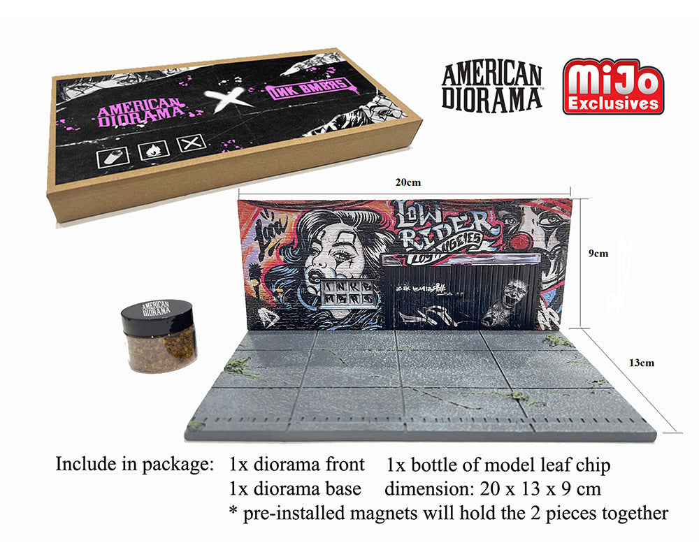 American Diorama 1:64 MiJo Exclusive LA Street Art Diorama Lowrider – Limited Edition