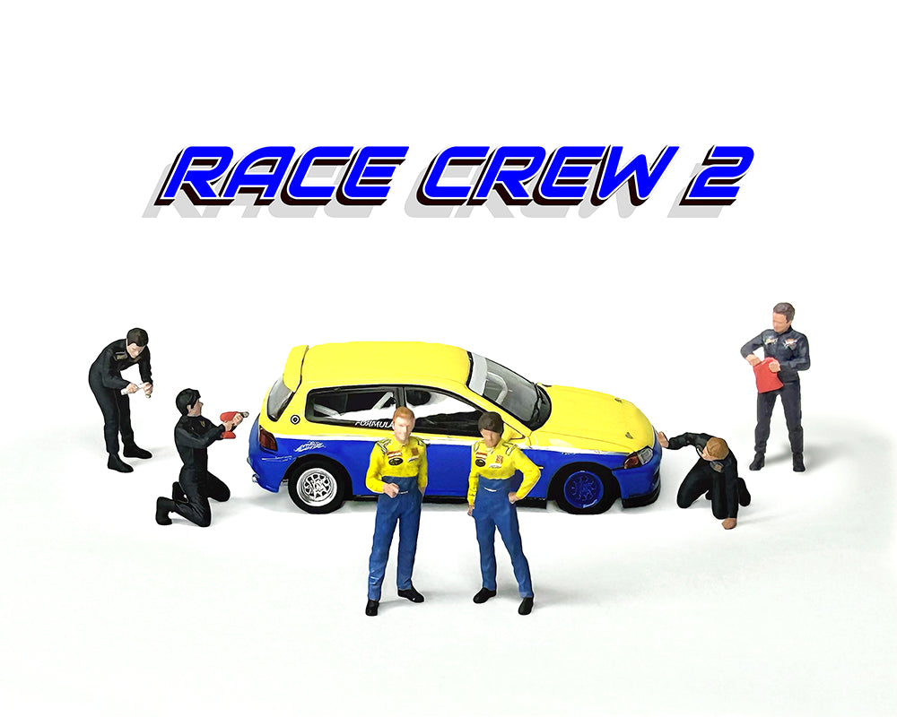 American Diorama 1:64 Figures Set - Race Crew II
