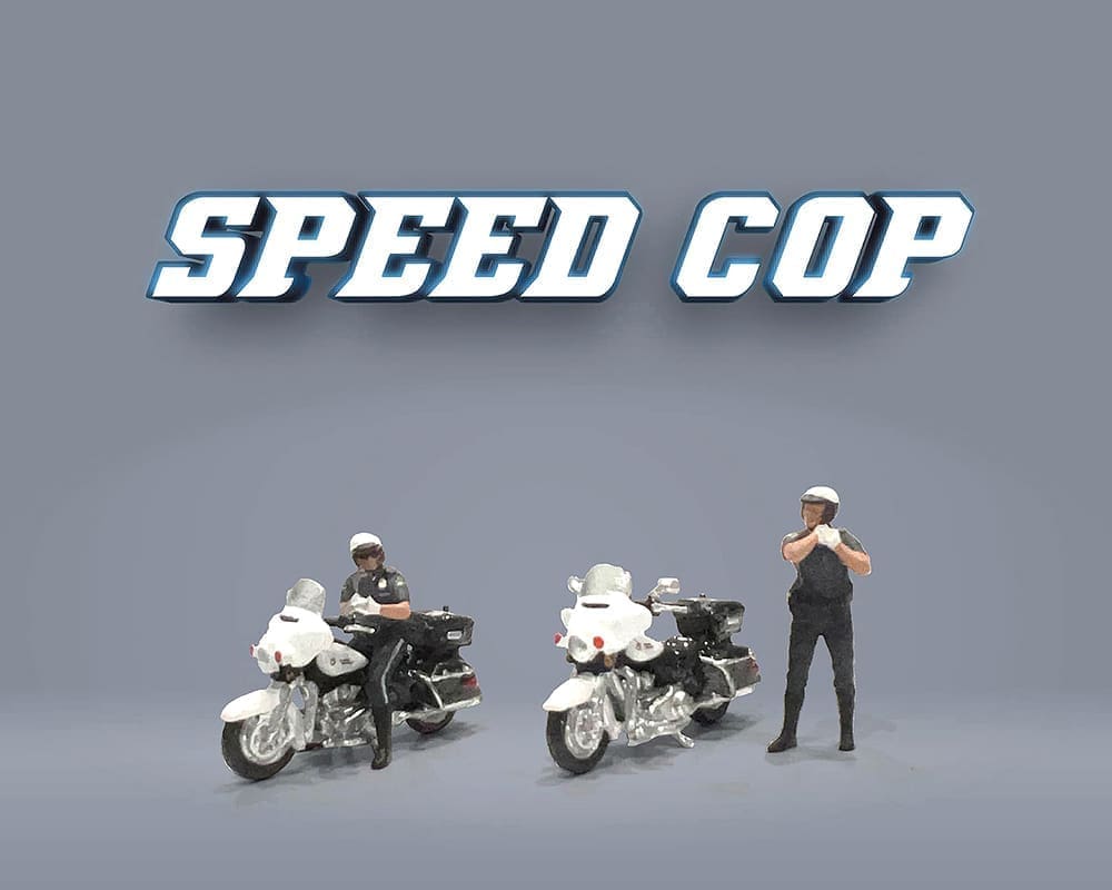 American Diorama 1:64 Figures Speed Cop Police Motorcycles
