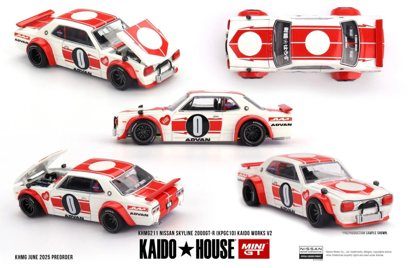 Kaido House 1:64 Nissan Skyline 2000GT-R (KPGC 10) Kaido Works V2 - Regular & Chase PAIR