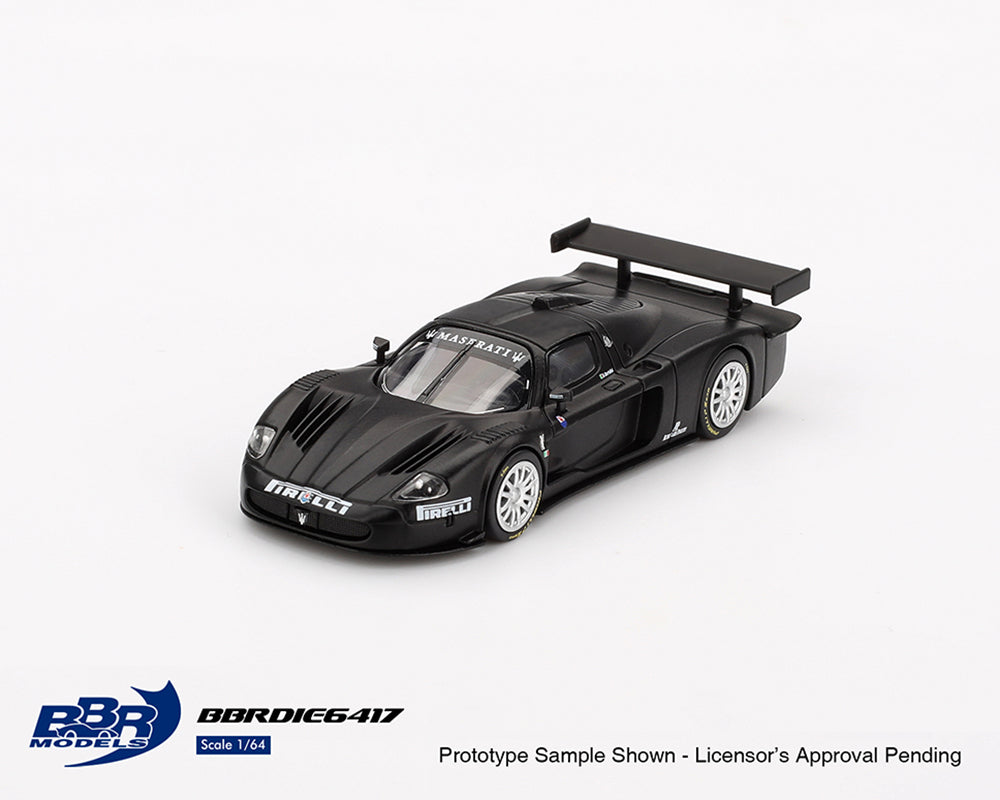 BBR Models 1:64 Maserati MC12 Competizione Test Fiorano 2004 - Matte Black