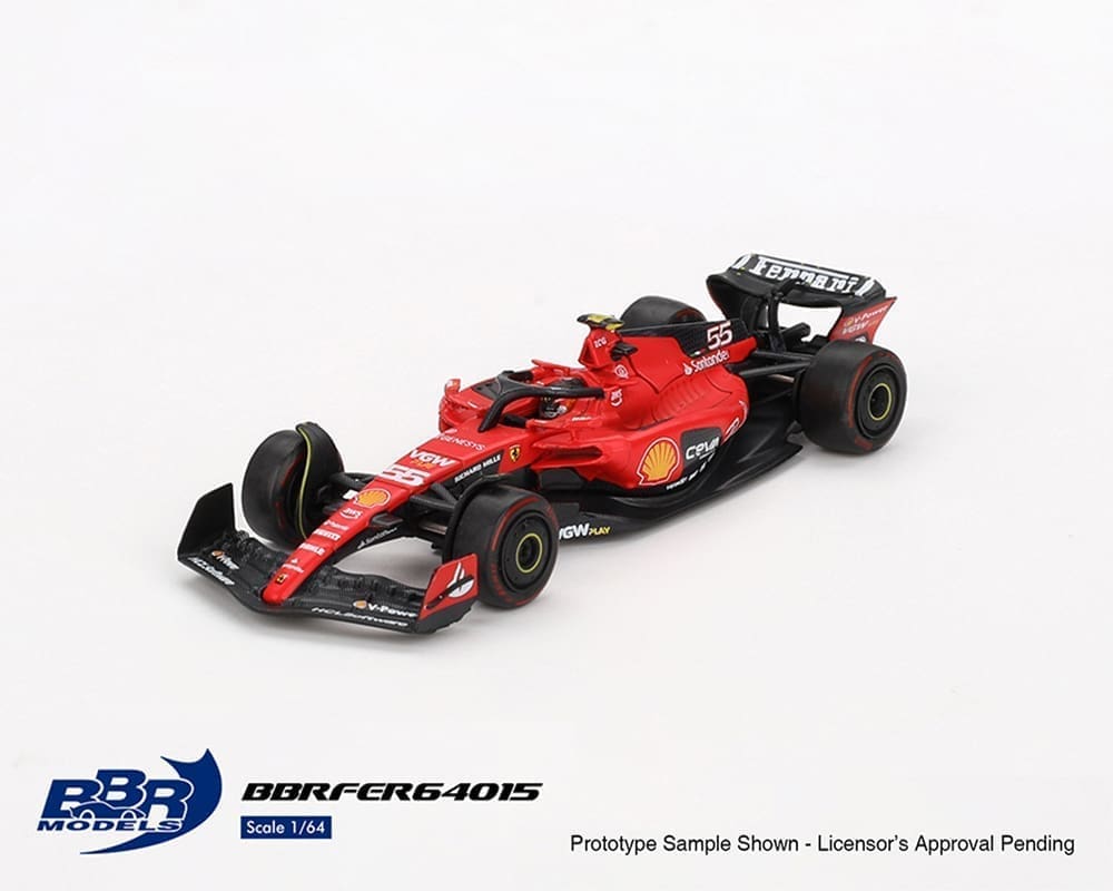 BBR Models 1:64 Ferrari SF23 #55 C. Sainz 2023 Bahrain GP – Limited Edition