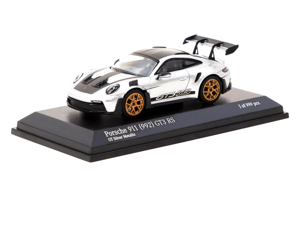 Minichamps X Tarmac Works 1:64 Porsche 911 (992) GT3 RS GT Silver Metallic - Collab64