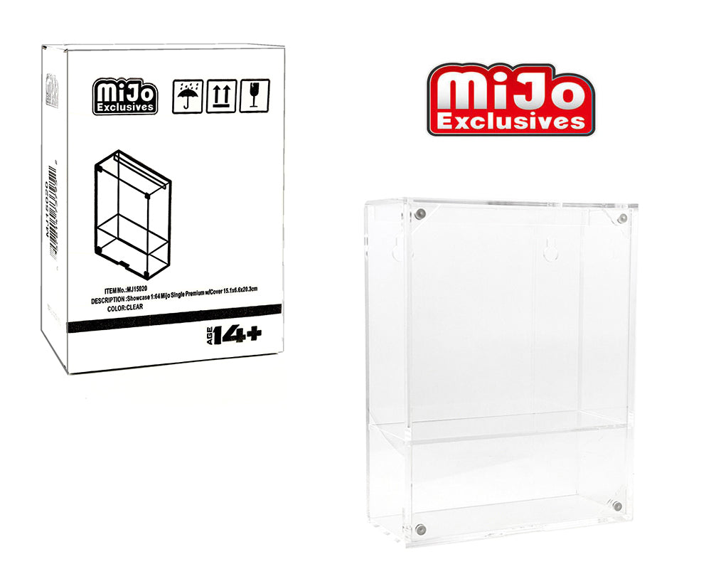 Showcase 1:64 Premium Collector Single Display Case with Shelve & Cover (6″x2.1/8″x8″) – Mijo Exclusive